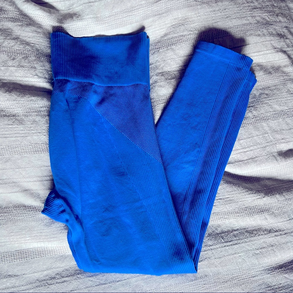 JoyLab Rib-Knit 7/8 Seamless Leggings, Sz L